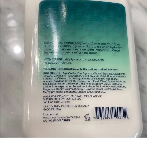 Disney Bath | Disney Resorts x H2o+ | Sea Salt Body lotion *New unused* - Picture 2 of 7